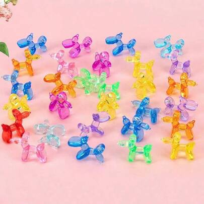 5/10/20/30pcs Cute Mini Crystal Dog Balloons, Suitable For Living Room, Entrance, Office Desk, Cafe, Bar, Home Decor, Micro Landscape, Mother's Day Gift, Couple Gift, Art Sculpture DIY Decoration