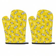 Găng tay lò nướng in hình Minions "Bello" toàn thân, màu vàng, dùng cho lò nướng, lò vi sóng, nồi hấp, chảo nóng, bảo vệ tay khỏi đồ dùng nấu nướng nóng. - Màu hỗn hợp - Xem 4