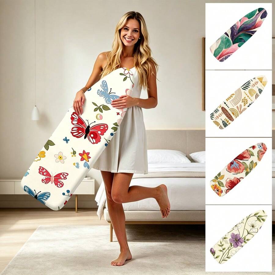 1 cái bọc bàn ủi họa tiết hoa, bọc bảo vệ chịu nhiệt cho bàn ủi gia đình, bọc bàn ủi kích thước универсальный, vỏ bảo vệ. - che phủ - Xem 1