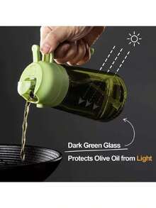 470ml 2 In 1 Food Glass Oil Sprayer,Leakproof Fine Mist Olive Oil Dispenser,Refillable Spray Bottle For Air Fryer BBQ Baking Salad Kitchen Cooking,With Free Stickers,Oil Dispenser For Kitchen,Kitchen Gadgets,Kitchen Essentials,Cocina - View 12