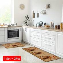 1 pieza Alfombra de lino con estampado de ardilla para cocina, felpudo, alfombra de baño, alfombra de pasillo, alfombra rectangular impresa en 3D para sala de estar, dormitorio, pasillo, baño, lavandería - Alfombra de poliéster para decoración del hogar interior y exterior - Multicolor - Ver 17