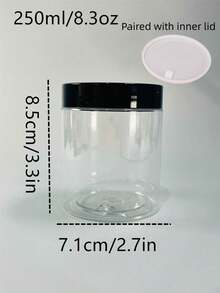 1入組塑膠寬口瓶儲物容器，適用於指甲藝術，珠子，高品質透明罐子，用於DIY珠寶製作配件，工作室的儲存分類工具，100毫升/200毫升/250毫升 - 彩色 - 查看 11