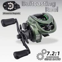 7.2:1 Gear Ratio Fishing Reel, 18LB Max Drag, Ambidextrous Handle, Durable & Smooth For Freshwater & Saltwater Fishing, Premium Fishing Gear For Fishing Enthusiasts - Multicolor - View 10