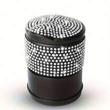 1pc Sparkling Rhinestone Car Ashtray With Lid, Durable ABS Material, 4 Colors Available, Elegant Crystal Design, Sealed Odor-Proof And Dust-Proof, Compact Multifunctional, Suitable For Car, Home And Office - Multicolor - View 9