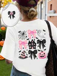 Camiseta de manga corta básica con estampado de capibara, informal y a la moda para mujer, camiseta con estampado de capibara, camisetas gráficas lindas para mujer, camiseta kawaii, camiseta linda, top holgado, casual y versátil, camiseta Y2k, camiseta. - Blanco - Ver 10