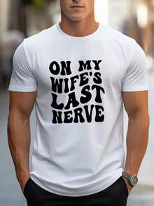 Men's Casual Short Sleeve T-Shirt, 1 Piece, 100% Heavy Cotton - Comfortable Crew Neck, Soft And Adorable T-Shirts, Loose And Comfortable - White - View 5