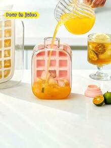 1PC 2-In-1 Easy Release Ice Bucket And Cup, Press Mechanism, Perfect For Cold Cocktails, Whiskies, And Beverages - Multicolor - View 9