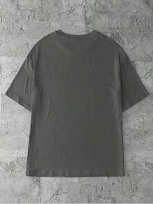 Camiseta de manga corta con cuello redondo y estampado divertido de rana, de estilo casual para mujer, para el verano - Gris Oscuro 3 - Ver 9