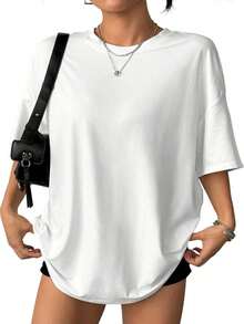 Men's And Women's Casual Spring And Summer T-Shirts, New Style, With Owl Print And The Phrase 'Attitude Queen', Soft And Comfortable Fabric, Casual And Versatile, Ideal For Summer Wear, As A Gift, Available In Local Warehouse - 白色 - 查看 2