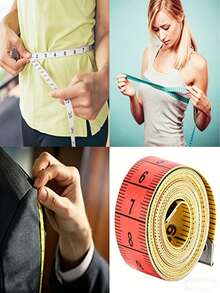 1.5m/60in Double-Sided Sewing Tape Measure With Metric And Imperial Markings, Suitable For Body And Fabric Measurement - Portable Retractable Ruler For Tailoring, Crafting, Waist Measurement | Flexible Ruler For Fabric, DIY, Quilting | Easy Storage Pocket-Sized Tape Measure (Random Letter Print) - Multicolor - View 8