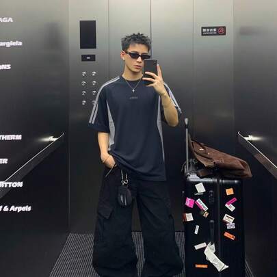 Adidas 阿迪達斯短袖t卹男寬鬆半袖夏季2026新款上衣運動T卹