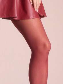 1 Pair Sexy Transparent Vintage Charming Ultra-Thin Elastic Tights - Burgundy - View 3
