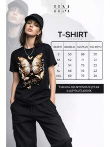 Basic T-Shirt With Red Floral Print, Loose And Comfortable. - White - View 5
