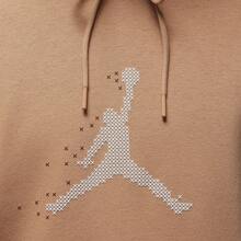 Nike Jordan Essentials Holiday Logo標誌連帽休閒長袖加絨衛衣 男款 麻黃色 - 麻黃 - 查看 5