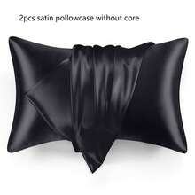 2Pcs Queen Satin Silky Smooth Breathable Envelope Pillowcase, White Cooling Cover For Hair Skin Hot Sleepers Machine Washable - White - View 15