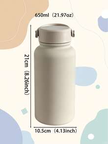 1 cốc giữ nhiệt hai lớp bằng thép không gỉ, dung tích 650ml (22oz), họa tiết hoa tulip hình trái tim, đáy phẳng có tay cầm, thích hợp cho hoạt động ngoài trời, văn phòng, nhà, trường học, ô tô, phòng tập thể dục, du lịch, sinh nhật, ngày lễ, Ngày của Mẹ, Ngày của Cha, tựu trường, quà tặng Ngày Valentine. - Nhiều màu - Xem 4