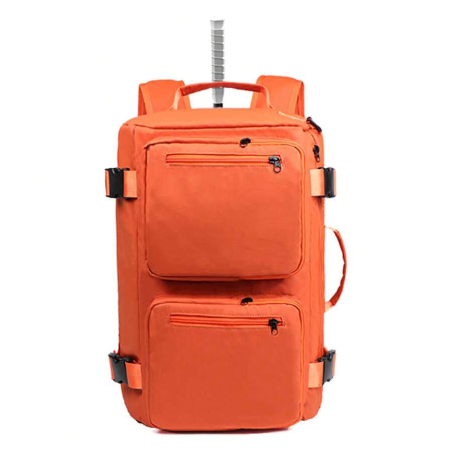 New Waterproof Tennis Backpack, Badminton Bag, Dual-Shoulder, Single-Shoulder, Hand-Held, Three-In-One Multifunctional Sports And Fitness Backpack - Orange - View 1