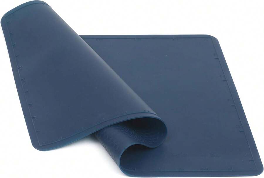 Calphalon Orbit 16.5 X 11 Inch Heat Resistant Kitchen Prep And Baking Mat In Taupe, Non Slip Silicone Countertop Mat For Dough Rolling, Baking, Food Preparation, And Heat Resistant - 海軍藍 - 查看 1