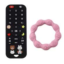 2pcs Silicone Simulated Remote Control Baby Teether, Infant Teething Toy, Bite-Resistant Chew Stick - Multicolor - View 7