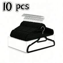 10/20 pièces Cintres de luxe en velours noir antidérapants, ultra-fins et gain de place - Crochets noirs pivotants ultra-résistants, convient pour organiser les vêtements, costumes, manteaux, cravates, chemises, jupes et pantalons - Noir - Voir 6