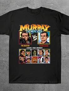 Camiseta Unisex Murray Legends para Hombre y Mujer, Suave, Esencial para Ropa Casual de Calle en Todas las Temporadas, Estilo Versátil para Todas las Temporadas, Uso Diario Asequible y Regalo de Navidad Perfecto para Fans y Amigos. Una camiseta de manga corta adecuada para el hogar, uso diario, fiestas y viajes-perfecta como regalo para amigos o familiares. - Negro - Ver 1