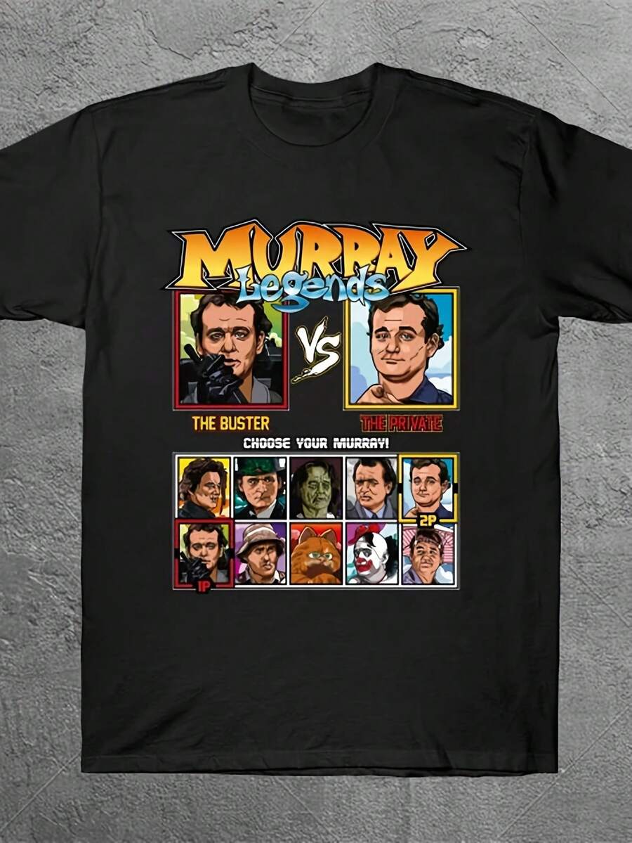 Camiseta Unisex Murray Legends para Hombre y Mujer, Suave, Esencial para Ropa Casual de Calle en Todas las Temporadas, Estilo Versátil para Todas las Temporadas, Uso Diario Asequible y Regalo de Navidad Perfecto para Fans y Amigos. Una camiseta de manga corta adecuada para el hogar, uso diario, fiestas y viajes-perfecta como regalo para amigos o familiares. - Negro - Ver 1