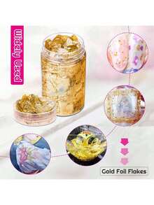 1 buc foaie decorativă din folie aurie - pentru coacere, ciocolată, deserturi, nail art, own handmade, cosmetice, decorare petreceri - Multicolor - Vizualizare 5