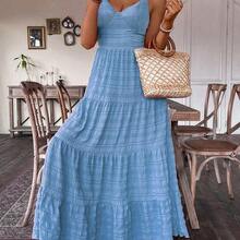 Holidaya Vintage Countryside Birthday Wedding Guest Cute Bow Tie Layered Patchwork Dress For Women - Verde Oscuro - Ver 4