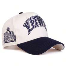 SGIAWETA-1Piece Men YHWH Letter Embroidered Five-Faced Hat Baseball Cap Outdoor Adjustable Sunscreen Leisure Hat Spring Autumn Travel Tourism Beach Vacation-Birthdaygift - 綠色 - 查看 9