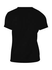 Men's T-Shirt With Contrasting Color Print And Letters. Everyday Wear For Sweet Girls Or Students. Cool And Sweat-Free Summer Clothing. Elegant Party Outfit. T-Shirt For Elegant Ladies. Blouses Suitable For Curvy Women. - 黑色 - 查看 2