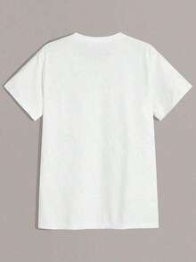 Tops para mujer Casual de Algodón para Mujer, Cuello Redondo, Manga Corta, Suave y de Elasticidad Media - blanco - Ver 2