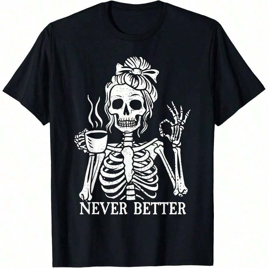 Mockingjay Pin T-Shirt, Suitable For Year-Round Wear, Short-Sleeved Crew Neck T-Shirt, Printed On One Side, Made Of 220g Pure Cotton, Fun Printed Top For Women. - 顏色 3 - 查看 1