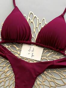 Bộ bikini 2 mảnh phong cách bohemian thanh lịch, gợi cảm, họa tiết hoa nhuộm tie-dye, thích hợp cho bãi biển và kỳ nghỉ, mùa xuân/hè. - Nhiều màu - Xem 4