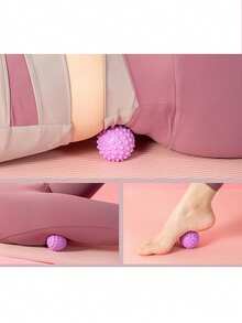2pcs Fascia Massage Ball Set, Suitable For Full Body Massage. Made Of PVC Material, Ideal For Exercise Relaxation, Yoga Practice And Arch Support, Perfect For Yoga Enthusiasts And Fitness People. - Multicolor - View 4