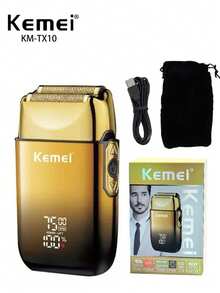 Kemei KM-TX10 男士电动剃须刀，日常使用，USB充电，刀网式刀头，快速充电，专业剃须刀，光头剃须刀，父亲节礼物 - 彩色 - 查看 13