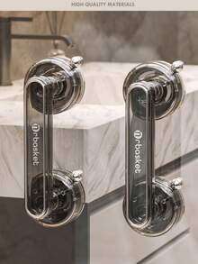 1 pièce Poignée de porte en verre à ventouse, sans perçage, porte de salle de bain coulissante, accoudoir solide, porte de fenêtre/armoire, poignée de réfrigérateur - Multicolore - Voir 9