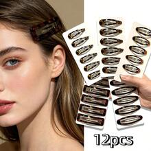 12 chiếc kẹp tóc BB họa tiết da báo dành cho nữ, cỡ nhỏ và vừa, phù hợp cho sử dụng hàng ngày, lễ hội và kỳ nghỉ biển. - Nhiều màu - Xem 1