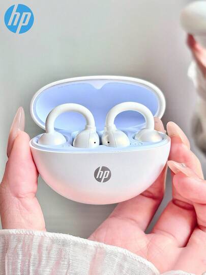  Auriculares Bluetooth con diseño de oreja abierta HP H10M, excelente calidad de sonido, compatible con emparejamiento automático de 5.4V, hasta 30 horas de duración de la batería, ligero y portátil, resistente al agua IPX4, con micrófono incorporado, adecuado para el sistema Android. Se puede usar como auriculares y altavoces para juegos, ideal como regalo para vacaciones y el Día de la Madre, también adecuado para estudiantes y profesionales.