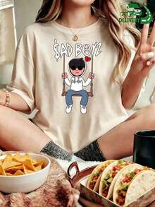 Nueva Colección 2026: Camiseta de Algodón ¡Novedad! Blusa de manga corta para mujer, diseño liso, para estar en casa o para uso casual. Oferta por tiempo limitado. Preciosa blusa, cómoda y de largo regular. Lavable aáquina. Algodón ligero. - Albaricoque - Ver 12