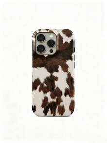 Celestial  Case |   Brown Cow Print Faux Fur Cover For  17 - 11 Pro Max |   High Quality |   Teenage Girl Gift,Suitable For IPhone 17 Air - White 1 - View 4