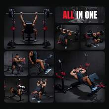 Weight Bench With Rack - Bench Press Set, Leg Extension, Preacher Curl & Flat/Incline/Decline Full Body Workout Bench, Adjustable  Weight Benches For Home Gym(47.44IN WIDE GRIP) - 6 IN 1 Allfit - View 5