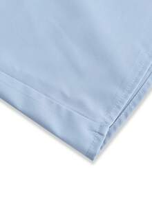 Atasan Wanita Kasual Elegan Serbaguna Warna Polos dengan Kerah, Ikat Pinggang, dan Bahu Terbuka, Tanpa Lengan, Musim Semi/Panas - Baby Blue - View 10