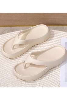 Dép xỏ ngón cho nữ, dép lê, dép xỏ ngón đế dày, dép sandal đế mềm. - Màu be - Xem 11