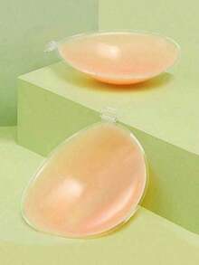 1pcs Women Strapless Silicone Invisible Bra Pads, Suitable For Spaghetti Strap Dresses And Wedding Gowns, Lift And Support Effect For Summer, Thin Breathable Invisible Bra And Double-Sided Adhesive Bra Pads, Reusable Pads, Swimsuit And Sports Bra Thickening Waterproof Bra Pads - C - 查看 4