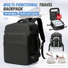 新款真空背包，適合15.6英吋筆電旅行背包，多隔層個人旅行包，大容量多口袋背包，中性款，防水大容量筆電背包附濕衣口袋，商務包，時尚可調肩帶背包，戶外運動背包，航空認可登機背包，適用於學校、旅行、工作、通勤，附氣泵，多色可選 - 彩色 - 查看 5