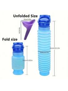 2pcs Portable Reusable Collapsible Travel Urinal For All Ages - Design For Outdoor Emergencies Sy To Carry And Perfect Travel Essential - 2pcs - View 4