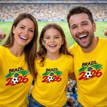 Camiseta de fútbol de la Copa del Mundo de algodón 100% con cuello redondo, talla grande, USA, top moderno para hombre, popular y cómoda para hombres, muy vendida para mujeres. - Blanco - Ver 1