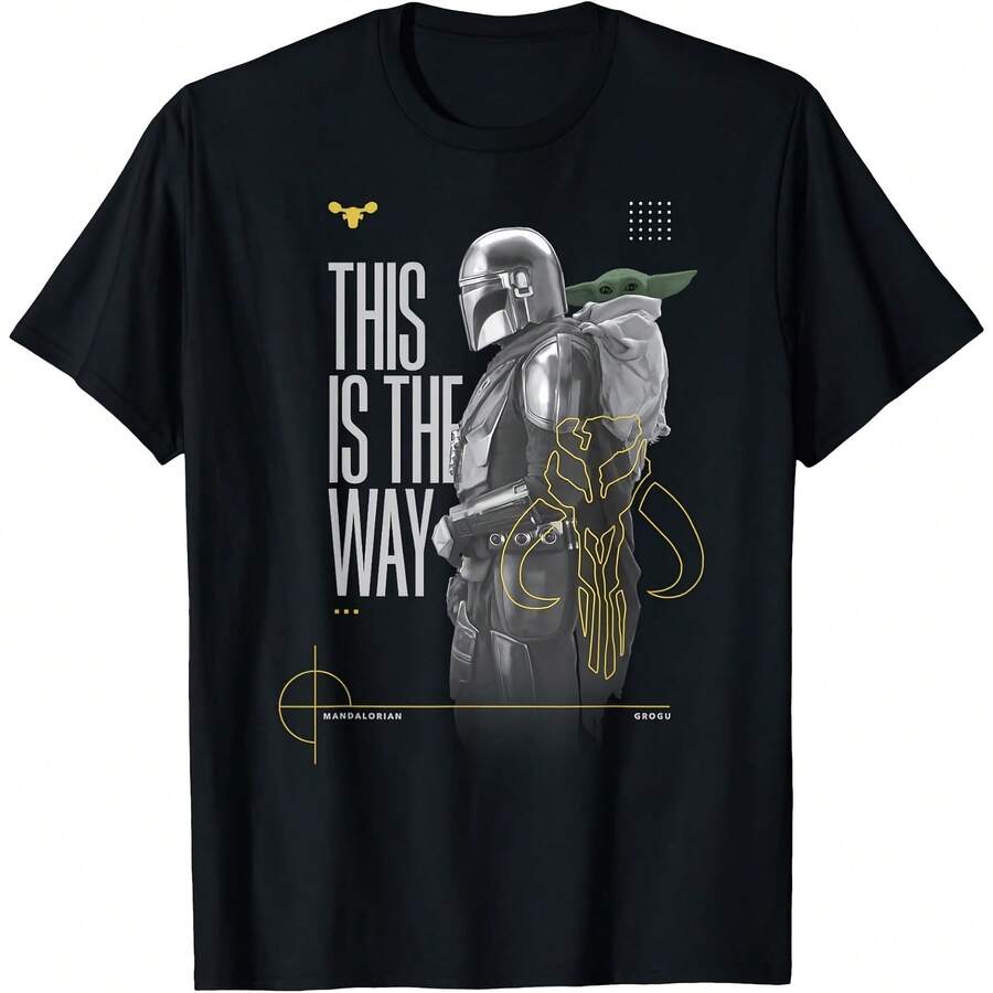 The And Grogu This Is The Way Duo Side Portrait T-Shirt - Black - View 1