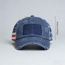 Latest Women's Ripped Embroidered Baseball Cap With American Flag Design, Adjustable  Baseball Cap For Sun Protection, Casual Outdoor Fashion Baseball Cap - Red - View 4