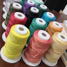 40m/Roll, Multicolor Shiny Metallic Yarn, Hollow Knitting Thread, 2mm Handmade Weaving Cord, Suitable For DIY Crochet Bags, Gift Box Packaging, Christmas Decorations, Crochet, Lace And Home Decor - Handicrafts And Holiday Items - 40 Meters Per Roll - View 9